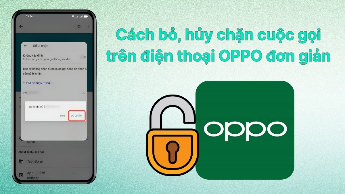 Cách bỏ, hủy chặn cuộc gọi trên điện thoại OPPO đơn giản